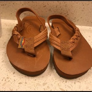 Girls Flirty Braidy Leather Rainbow Sandals